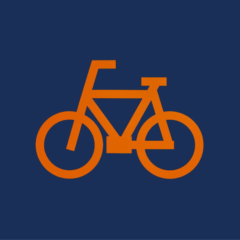 駐輪場マーク1000・自転車置き場（黄色）：貼付けシート（バーナー加熱）