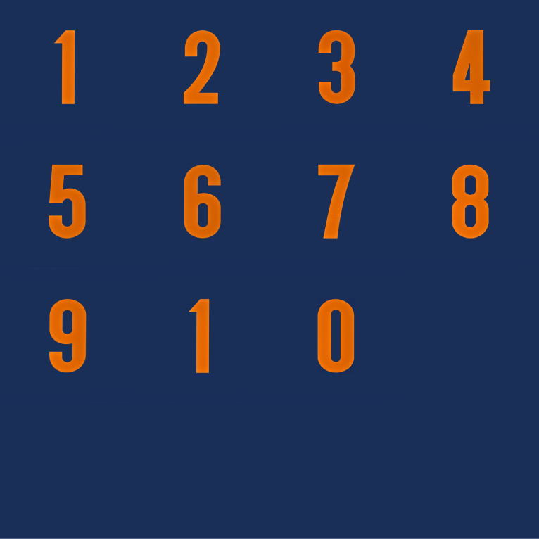 駐車区画番号：貼付けシート（バーナー加熱）