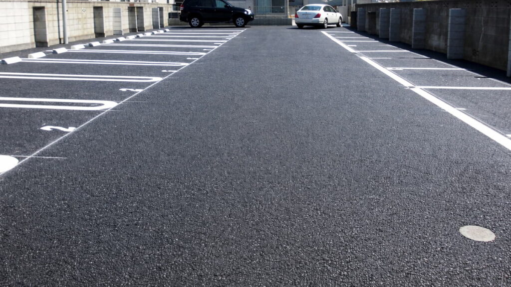 駐車場白線ライン工事完了(工事価格は下記を参照)