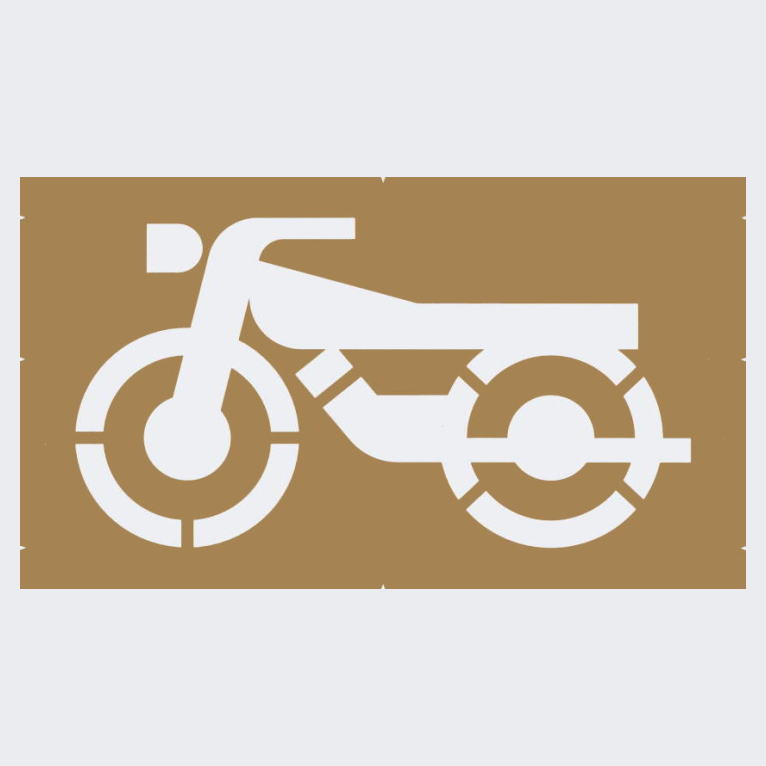 自動二輪1000・バイク置き場：塗装用ステンシル