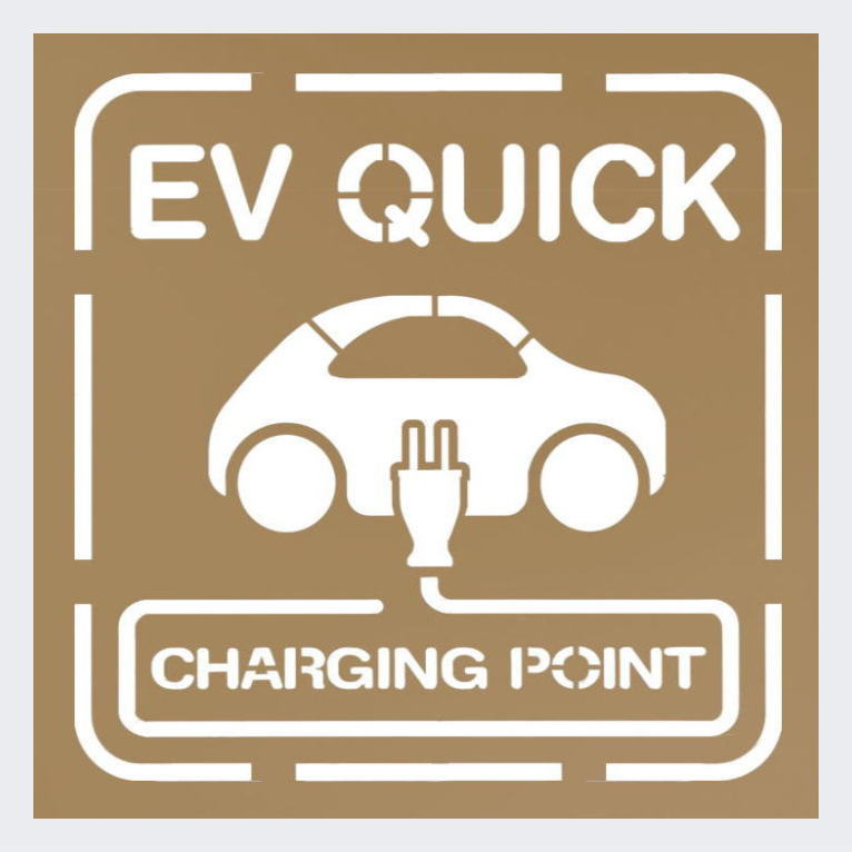 EVクイック（電気自動車用充電器の案内表示）：ペイント塗装用テンプレート