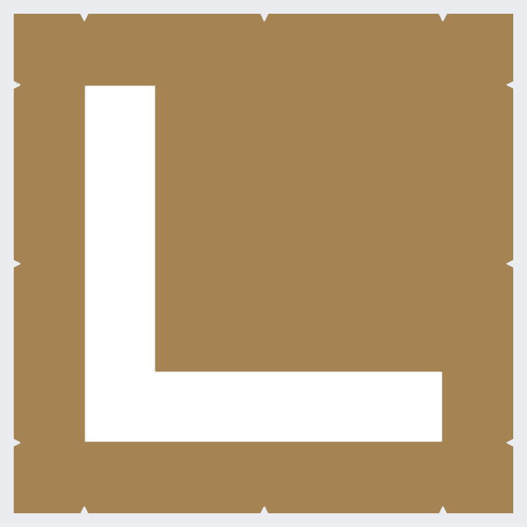 白線ライン（Ｌ字100）：ペイント用テンプレート