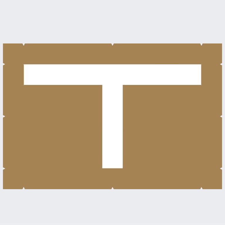 区画線ライン（Ｔ字100）：ペンキ用ステンシル