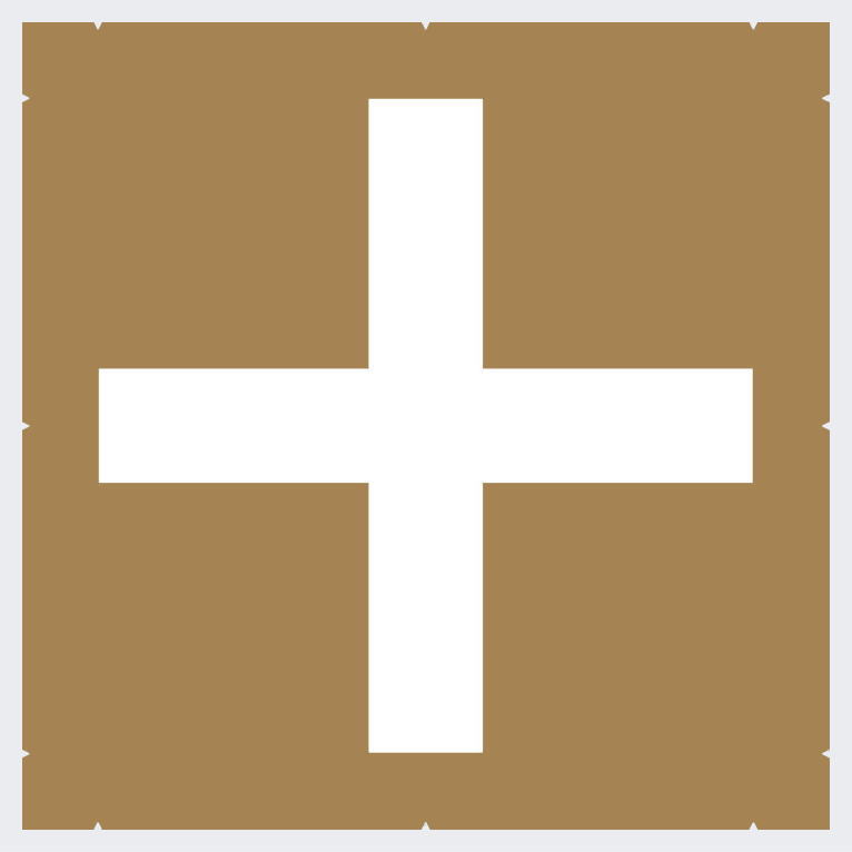 区画線ライン（十字100）：路面標示用ステンシル