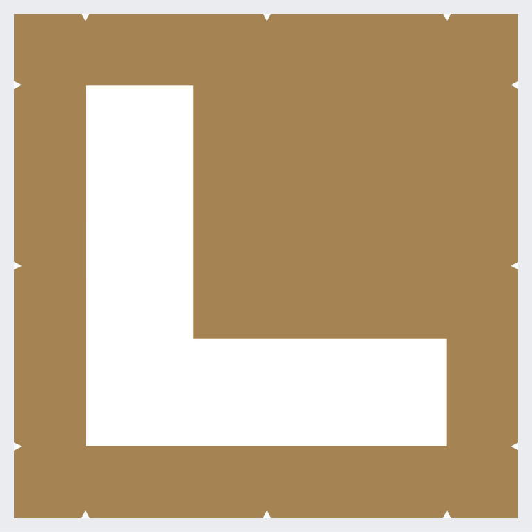 駐車ライン（Ｌ字150）：マーキング型枠