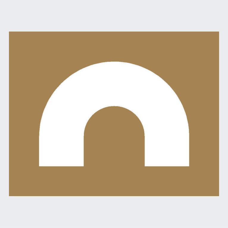 白線ライン（U字150-500）：路面標示用テンプレート