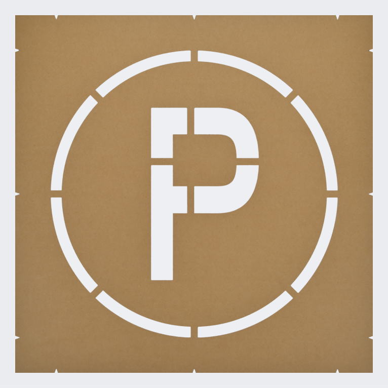 駐車場表示・パーキングマーク・駐車スペース表示・駐車区画マーク：マーキング用型枠