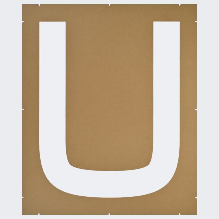 誘導文字「OUT」路面表示：塗装用型枠