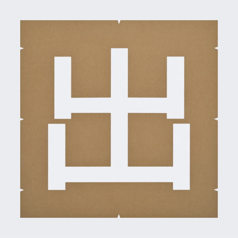 誘導文字「出口」路面マーキング：ペンキ用テンプレート