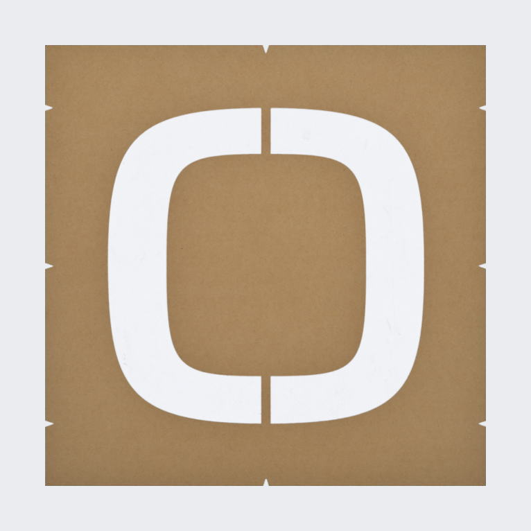 誘導文字「OUT」駐車場表示：ペンキ用型枠