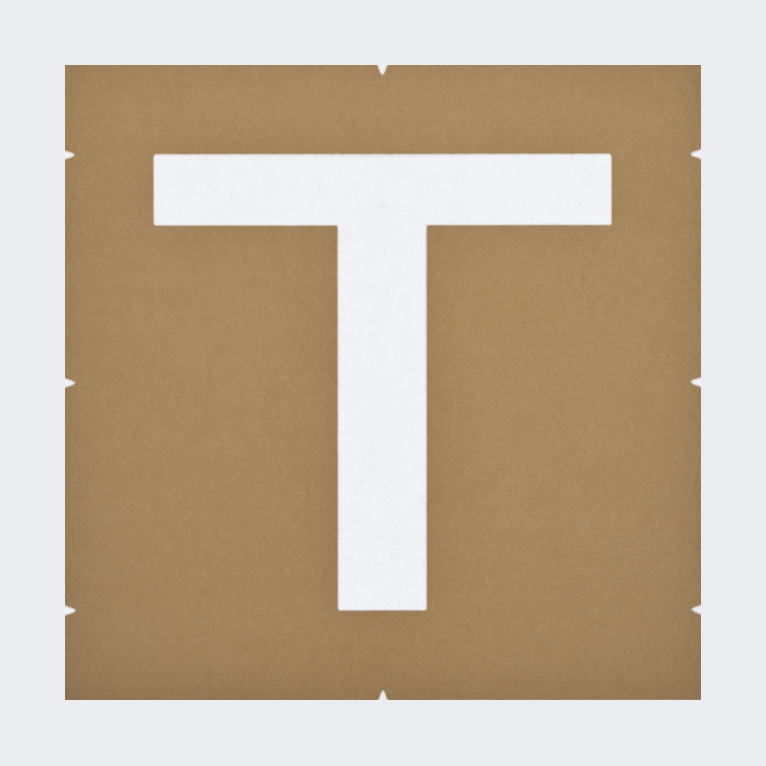 誘導文字「OUT」路面マーキング：ペイント用テンプレート