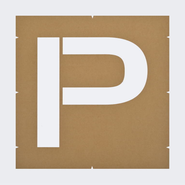 誘導文字「P」駐車場表示：ペンキ用型枠