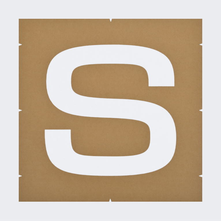 規制文字「STOP」駐車場表示：ペンキ用型枠